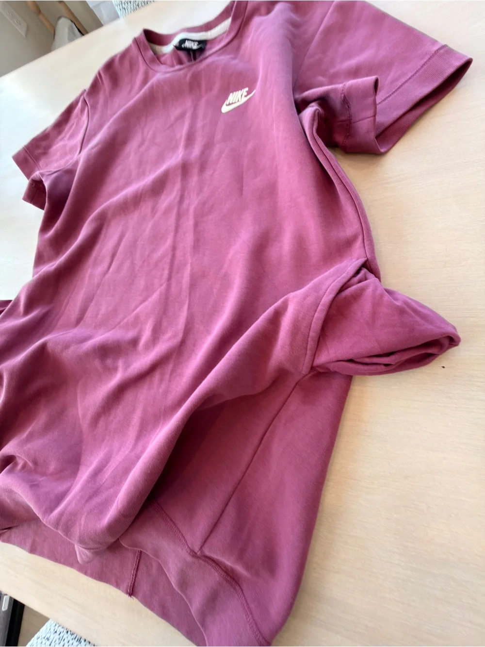Nike Women’s Short-Sleeve Crew in Dusty Mauve - Medium